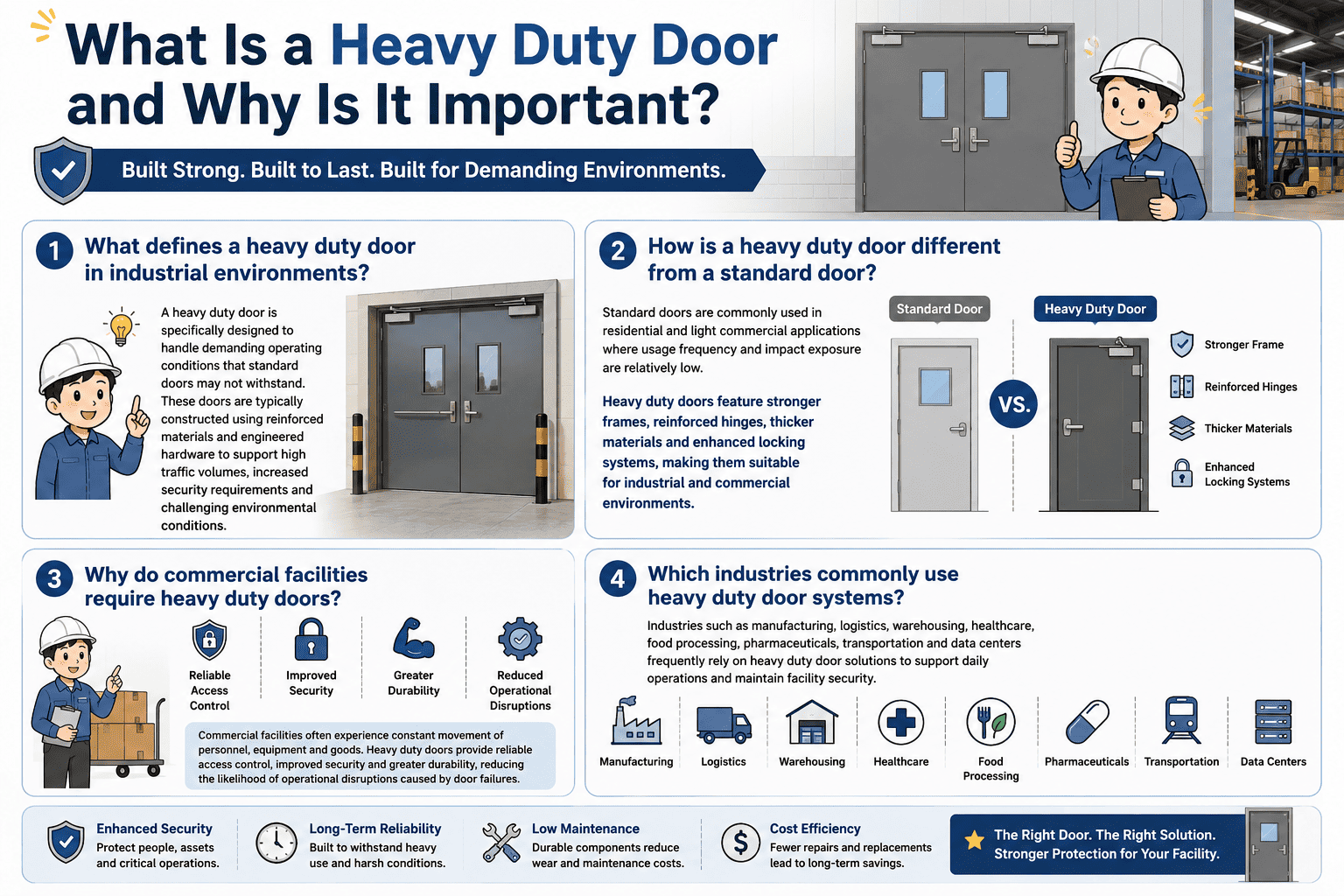 What Is a Heavy Duty Door? Applications, Materials and Industrial Door Selection Guide