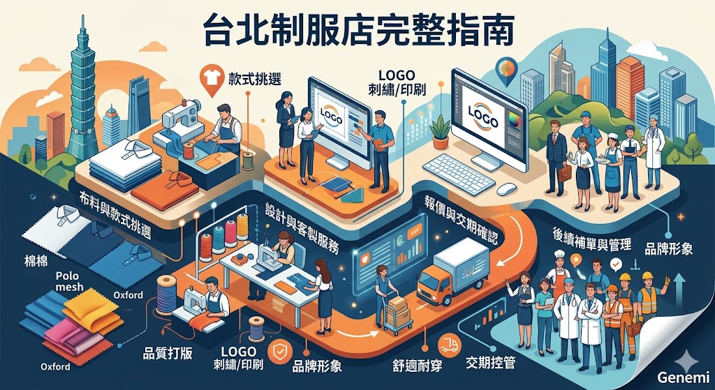正在尋找台北制服店時，除了比較價格，更要確認布料品質、版型設計、LOGO刺繡印刷、交期安排與後續補單服務。專業台北制服店能依照公司制服、餐飲制服、醫療制服、團體服與工作服需求，提供款式建議、尺寸規劃與客製方案，協助企業打造一致、舒適又具品牌形象的團隊服裝，讓採購流程更順利，也降低日後維護與補貨成本。