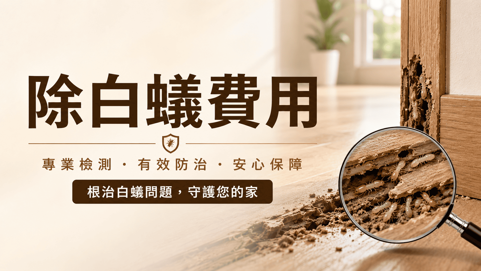 除白蟻費用會依白蟻範圍而不同